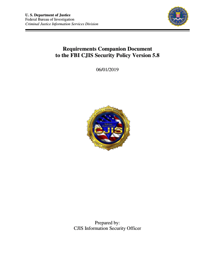 opbouwen Voorganger redden Requirements Companion Document v5-8_20190601/pdf — FBI