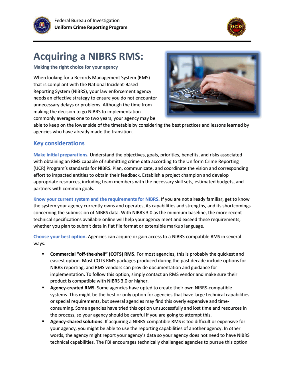 Statewide NIBRS RMS Technical Document