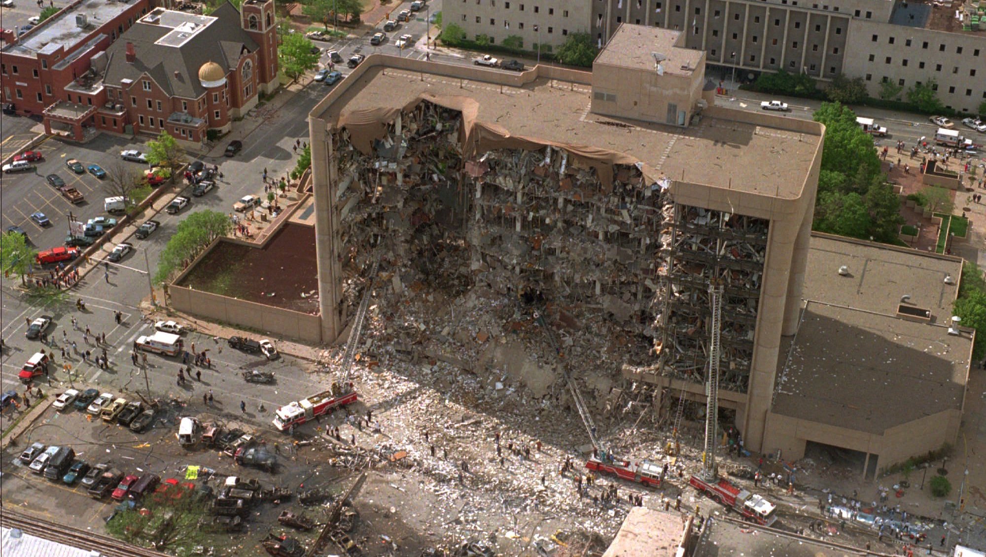 Bombed Murrah Building in Oklahoma City