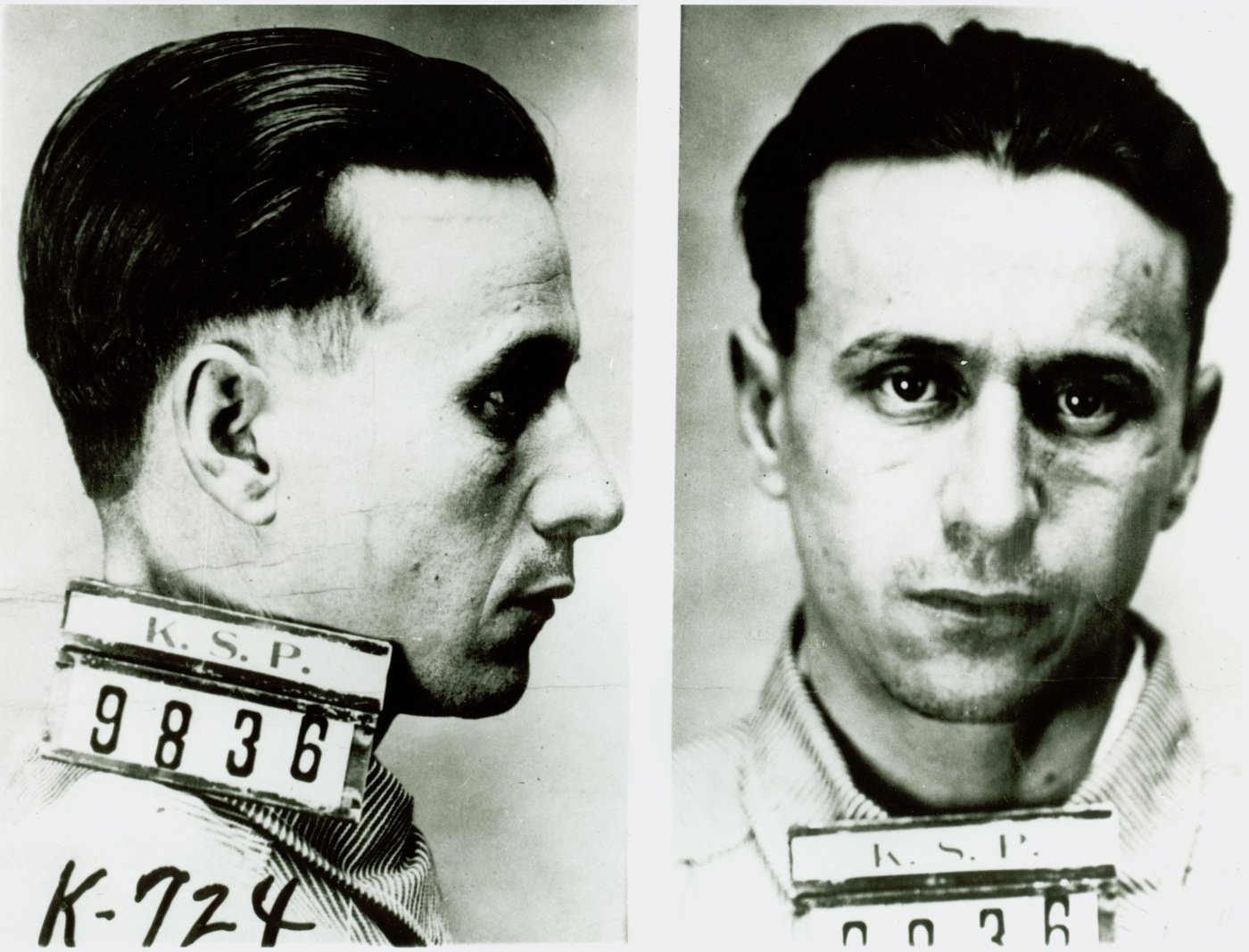 Mugshot of Fred Barker of the Barker-Karpis gang following his arrest in 1926. Fred Barker (1901-1935) was the third oldest of the Barker brothers. He died with his mother following a shootout with Bureau agents in Florida on January 16, 1935.