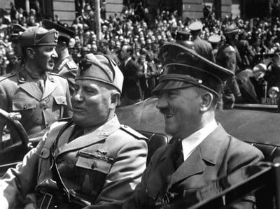 Adolph Hitler and Benito Mussolini in 1940. AP Photo.