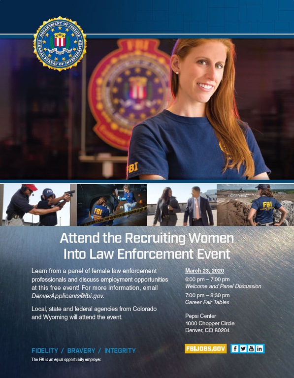 Recruiting Women Into Law Enforcement Event Poster — FBI