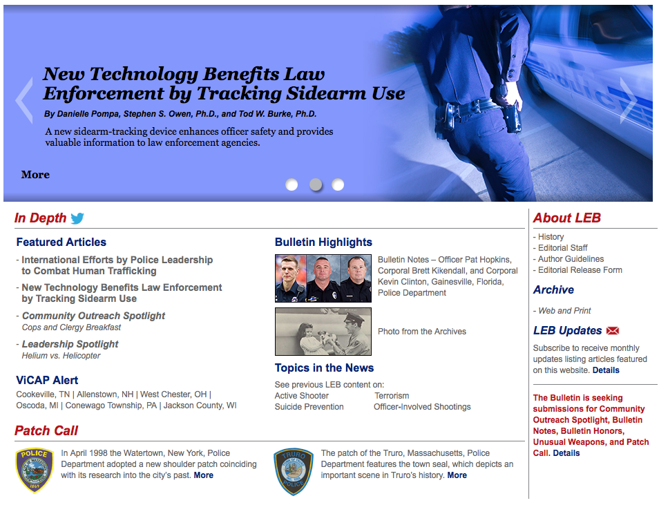 FBI Law Enforcement Bulletin Website