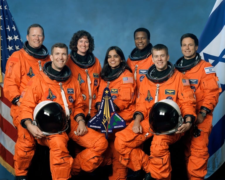 The crew of the space shuttle Columbia’s last mission. (NASA Photo)