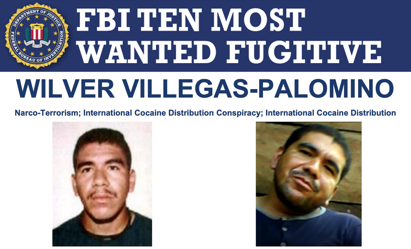 Wilver Villegas-Palomino Added to FBI’s Ten Most Wanted Fugitives List ...